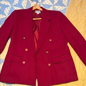 VTG Pendleton Women's Rich Red Double-Breasted Blazer